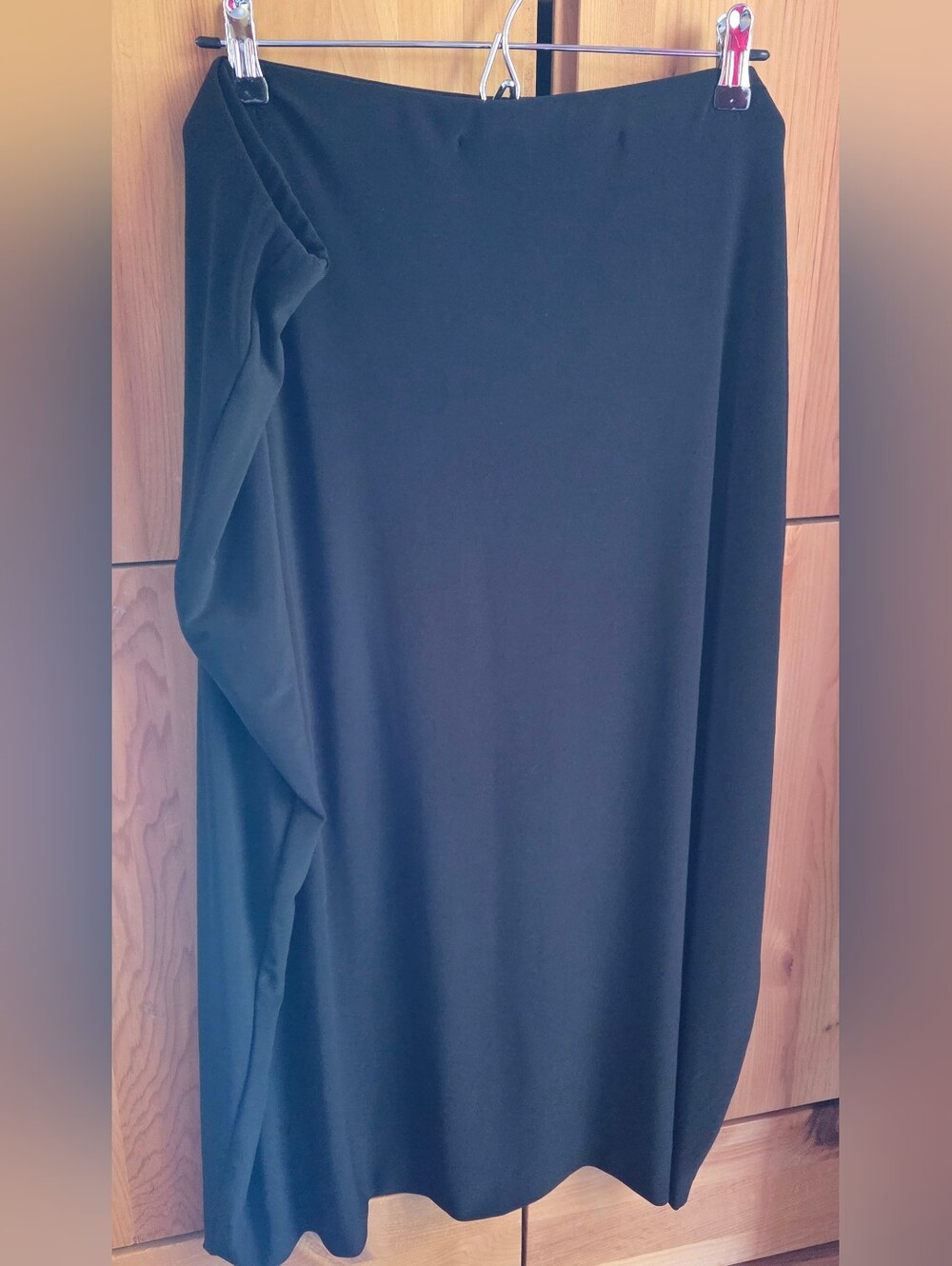 Sympli Women's Black Long Kbit Skirt Size 1G